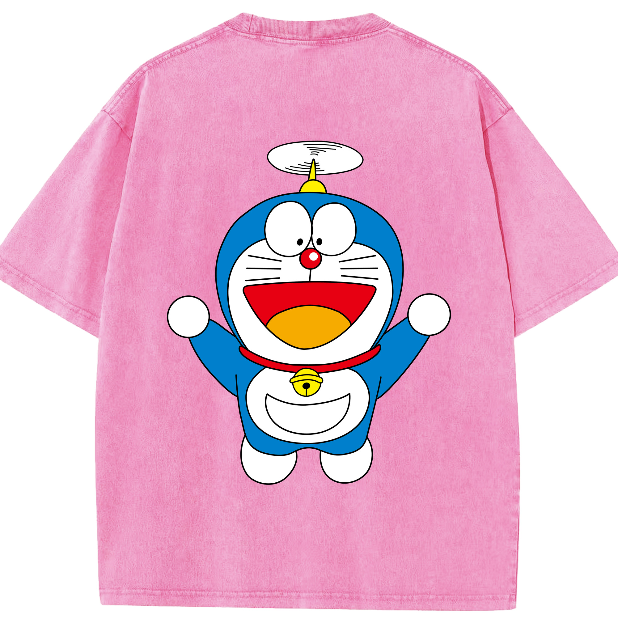 （画像用） ドラえもん Doraemon 綿100% ヴィンテージ風 半袖Tシャツ（背面プリント）